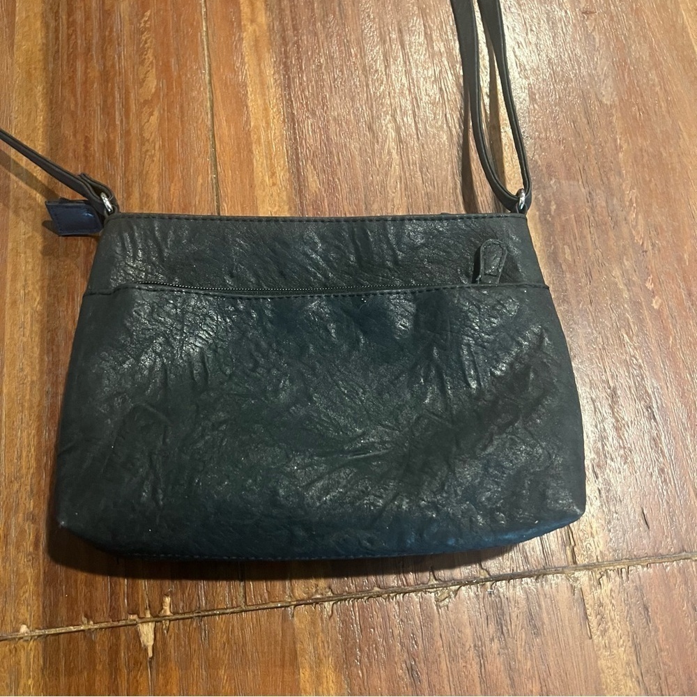 Koltov Black Distressed Shoulder Crossbody Purse Bag - Picture 4 of 8